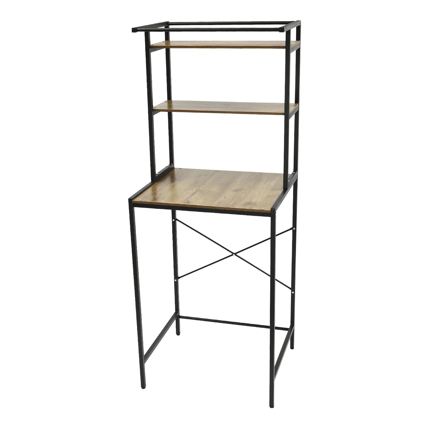 Triple Tier Washer And Dryer Shelf Cabinet Over Washing Machine