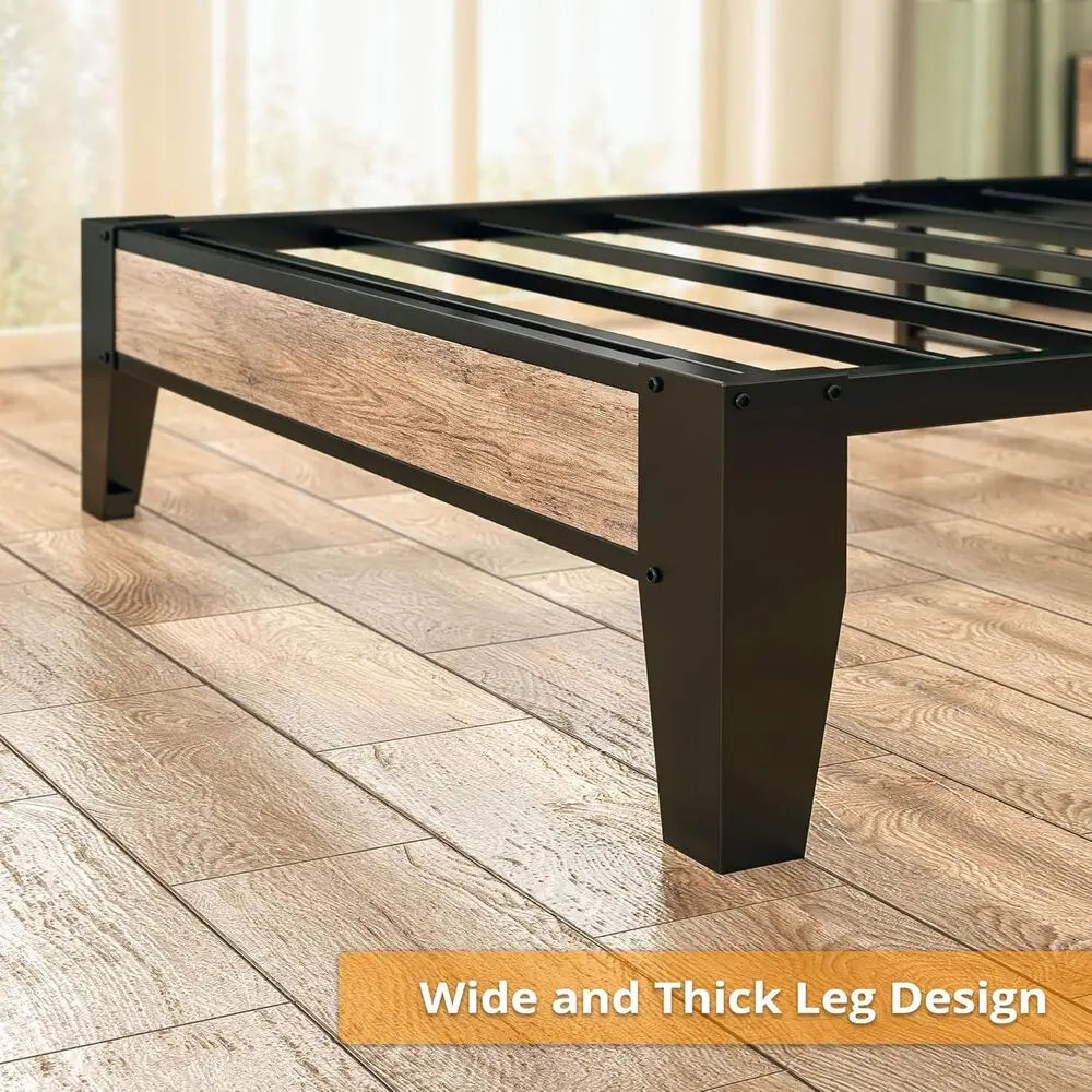 LIKIMIO Bed Frames With Storage Headboard And Charging Station