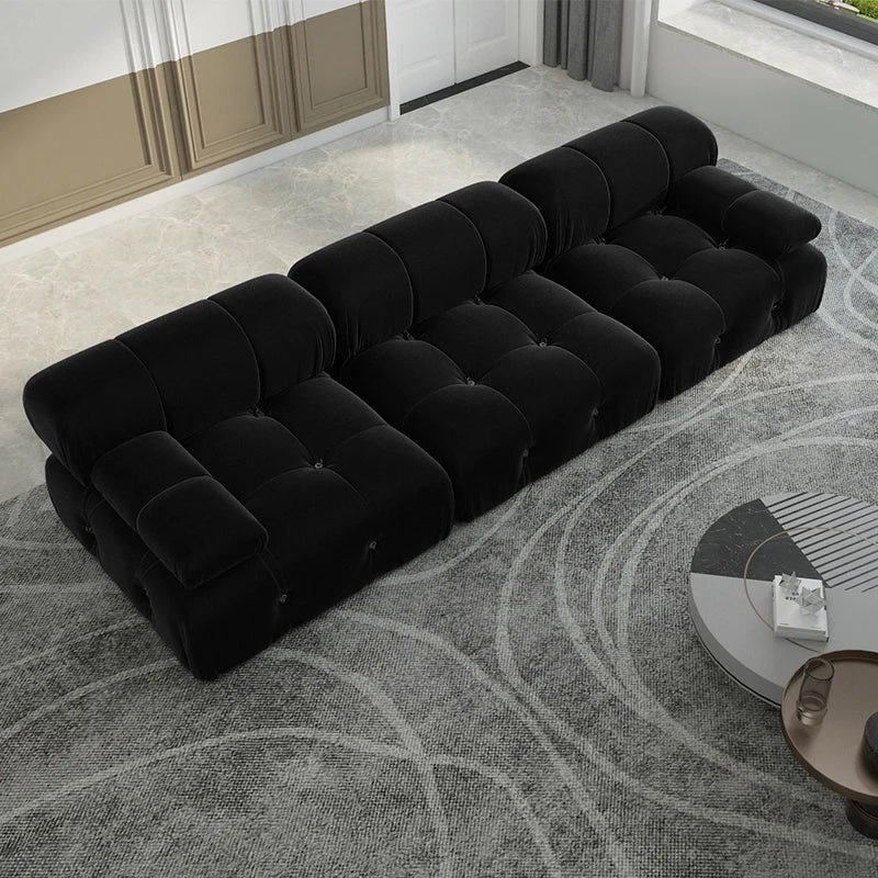 Sdorens Minimalist Modular Velvet Sectional Sofa Set For Living Room