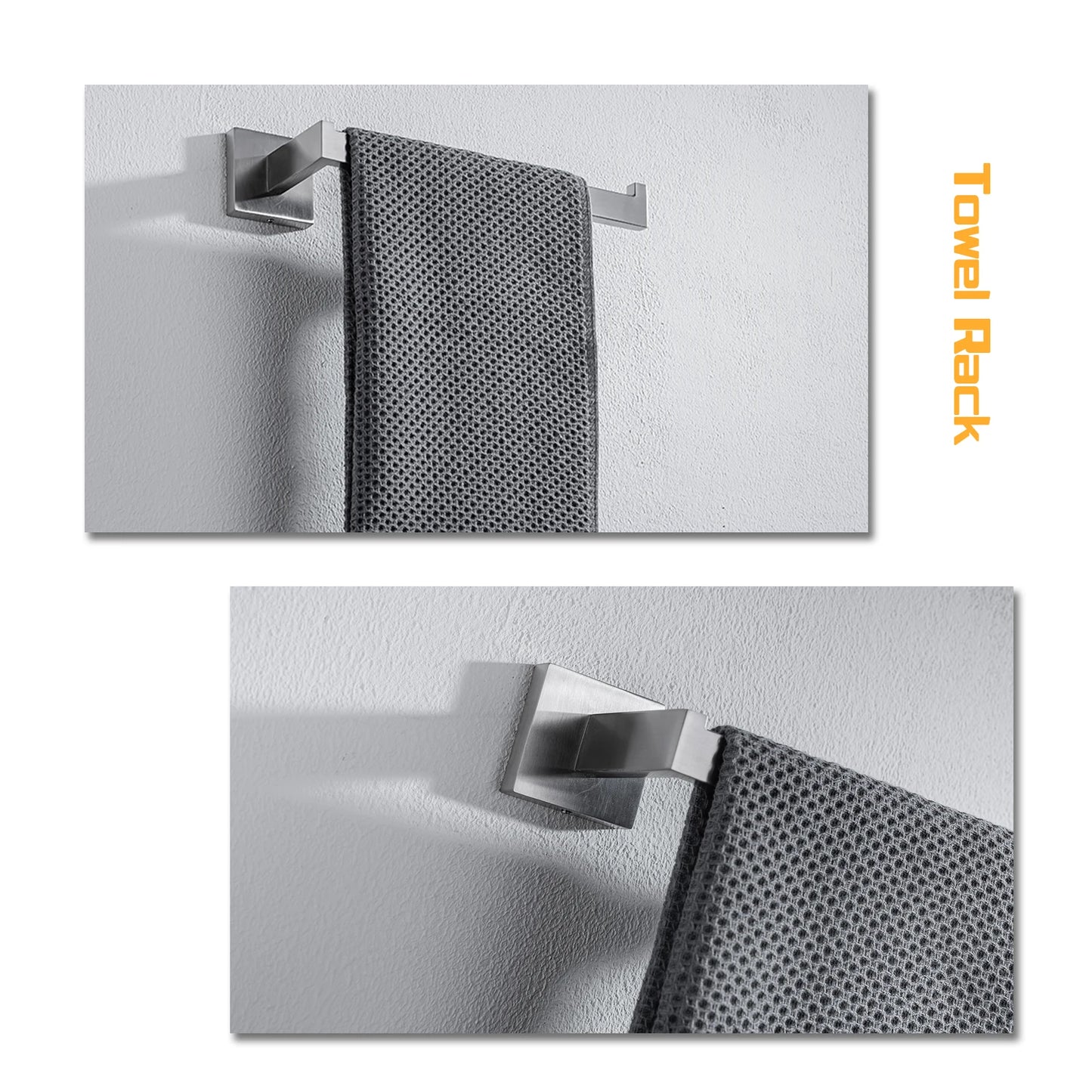 DQOK Bathroom Hardware Set Brushed Stainless Steel Bath Accessories