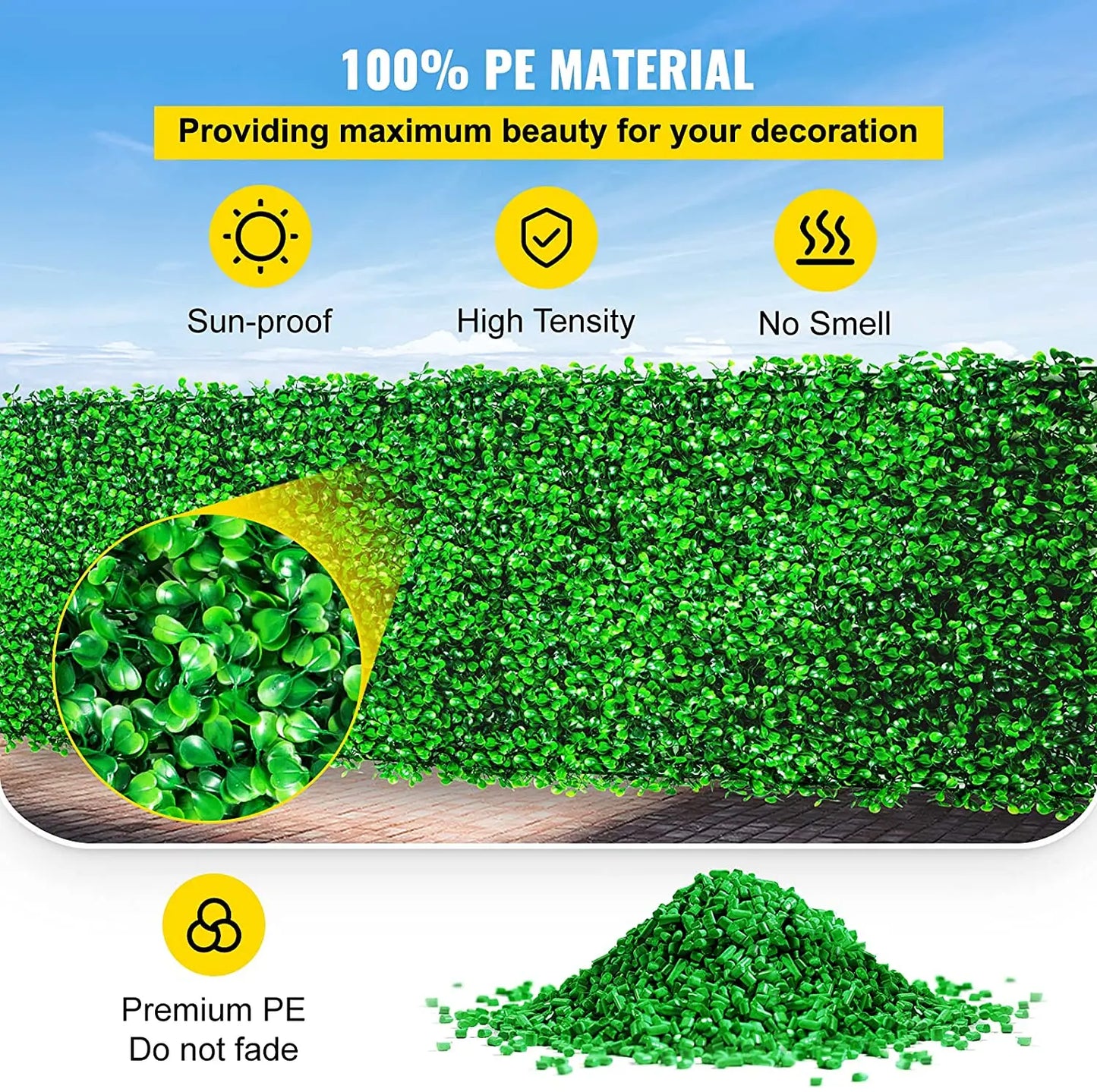 SucceBuy Boxwood Hedge Wall Panels Artificial Plant Decor