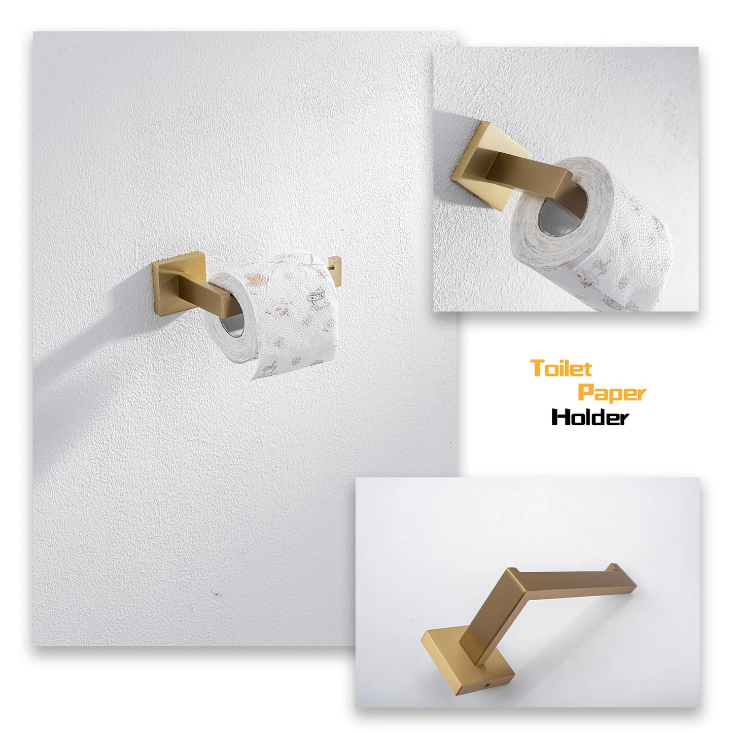 DQOK Bathroom Hardware Set Brushed Stainless Steel Bath Accessories