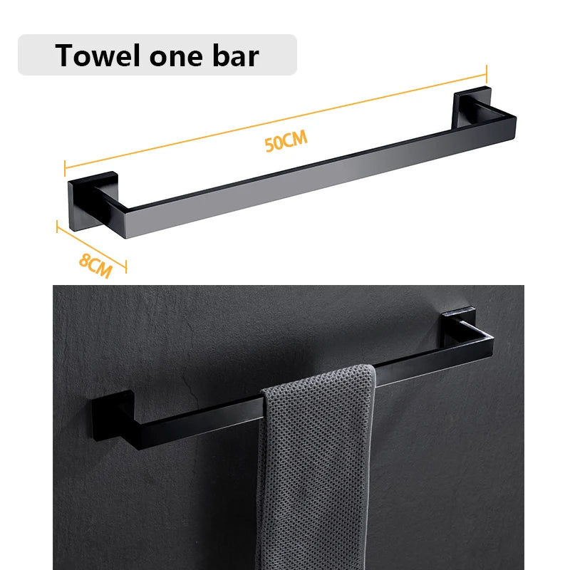 DQOK Bathroom Hardware Set Brushed Stainless Steel Bath Accessories