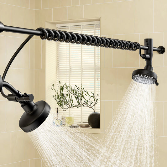 Tandem Dual Shower Head For Couples With Original Adjustable Slider