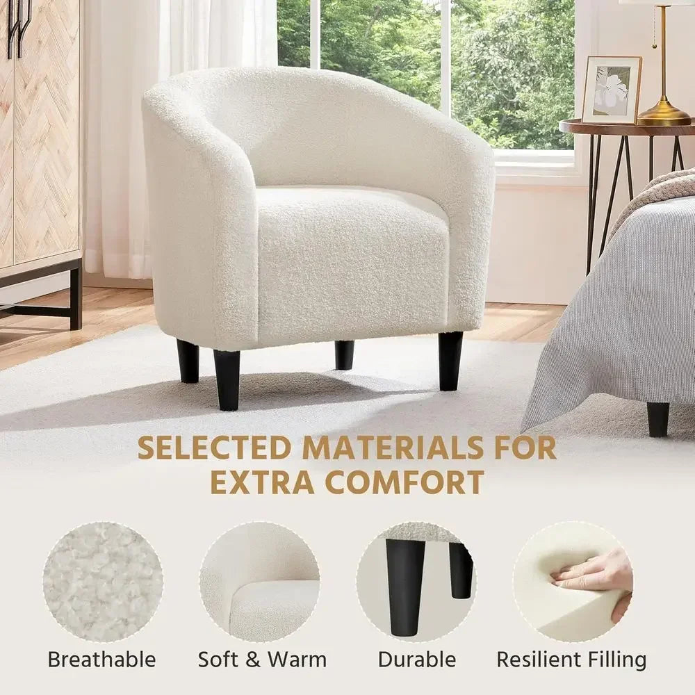 Elegant Upholstered Accent Chairs With Padded Armrests Set Of 2