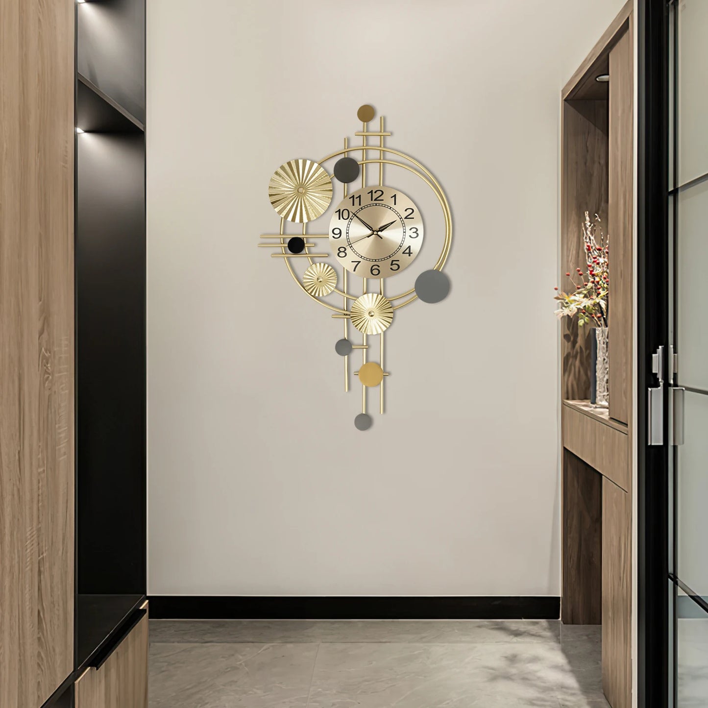 Modern Decorative Wall Clock Silent Non Ticking For Indoor Decor