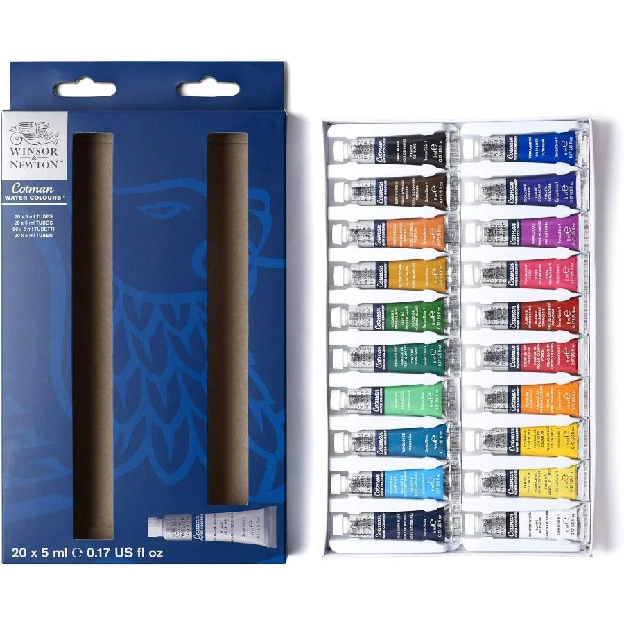 Watercolor Paint Set 20 Tubes for Beginners and Artists
