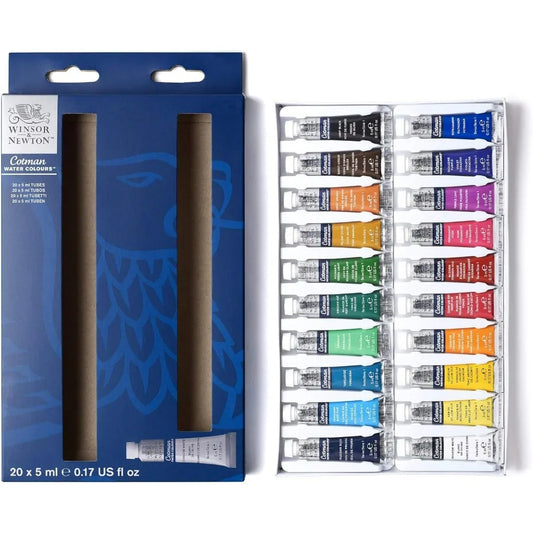 Watercolor Paint Set 20 Tubes for Beginners and Artists