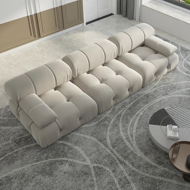 Sdorens Minimalist Modular Velvet Sectional Sofa Set For Living Room