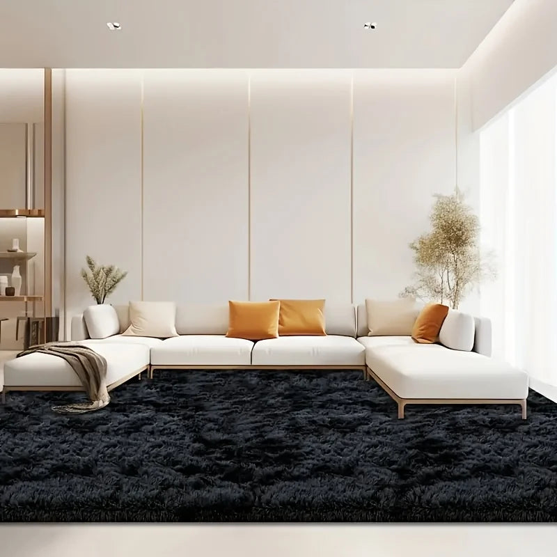 Geometric Plush Bedroom Rug 100 Percent Polyester Rectangle European Style