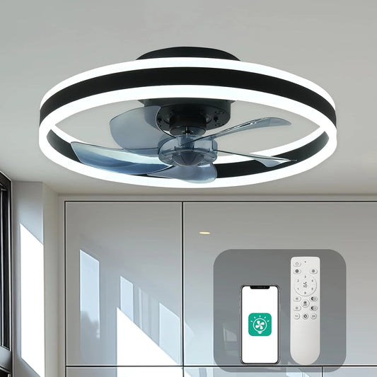 Orison Ceiling Fan Remote Control Flush Mount Dimmable Low Profile