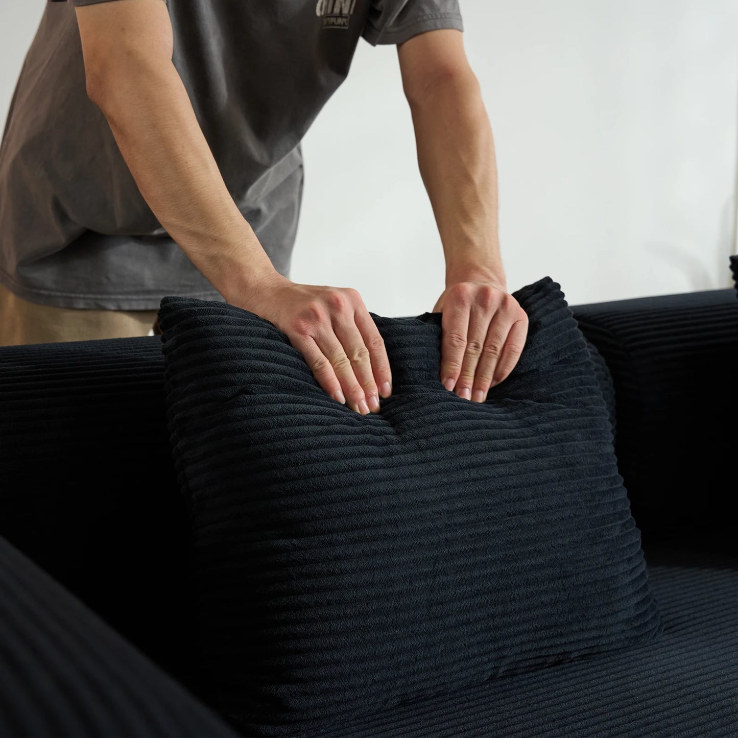 THOLASIS Velvet Folding Convertible Sofa Bed For Small Spaces