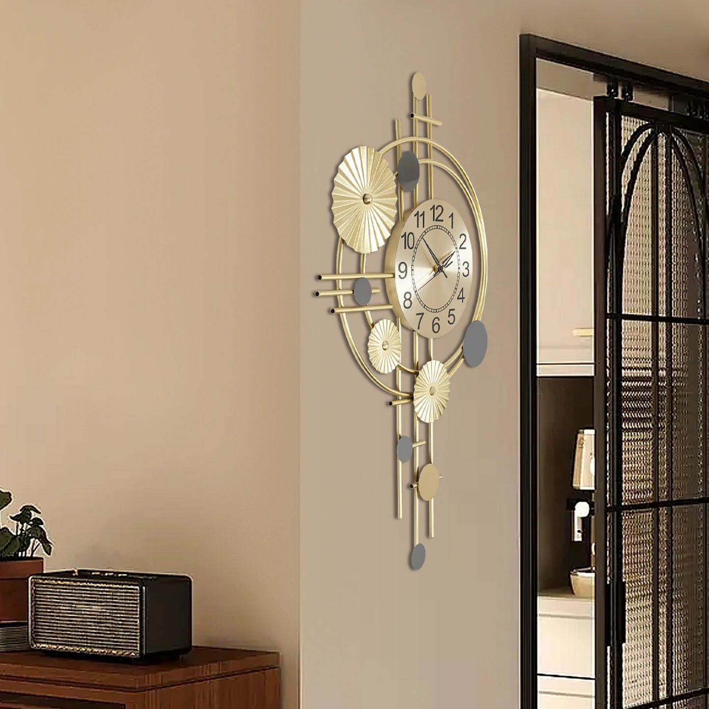 Modern Decorative Wall Clock Silent Non Ticking For Indoor Decor