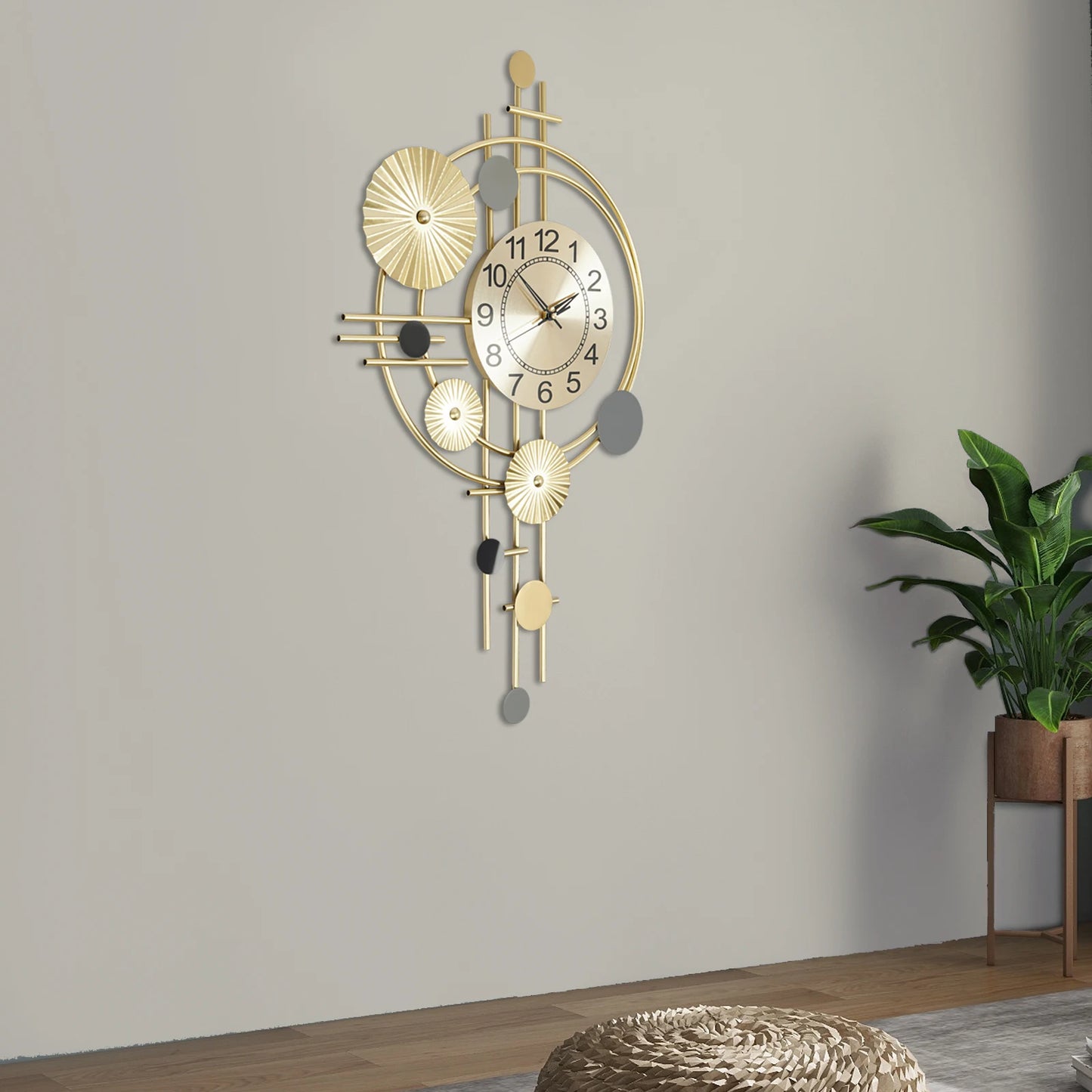 Modern Decorative Wall Clock Silent Non Ticking For Indoor Decor