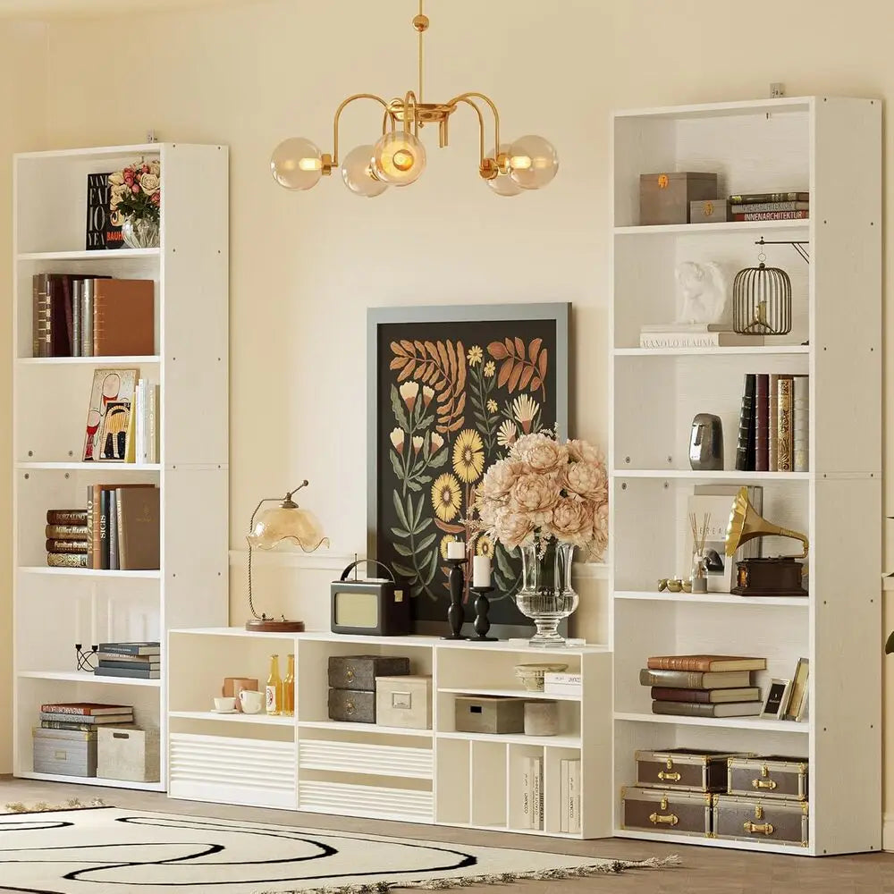 IRONCK Bookshelves And Bookcases Set Of 2 Floor Standing 6 Tier Display