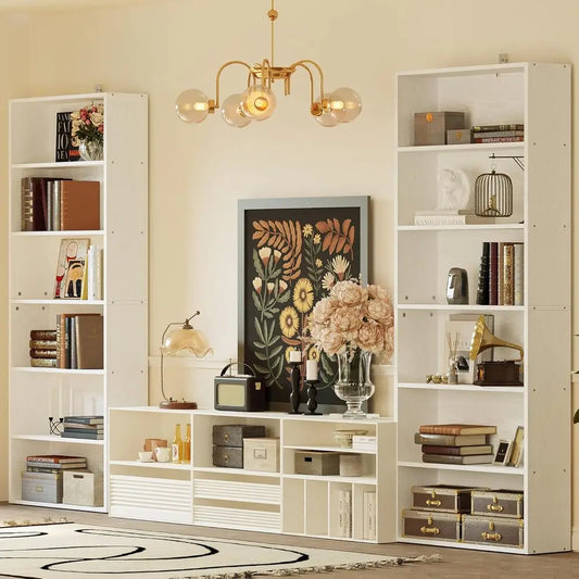 IRONCK Bookshelves And Bookcases Set Of 2 Floor Standing 6 Tier Display