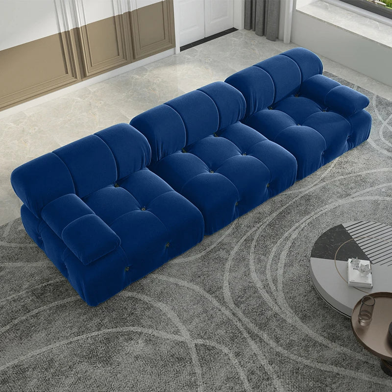 Sdorens Minimalist Modular Velvet Sectional Sofa Set For Living Room