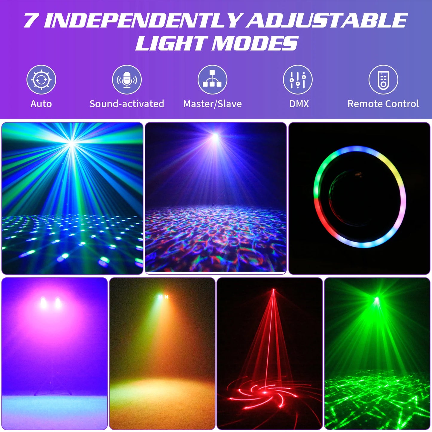 Somspot 7in1 RGBW LED Light Stand Kit With Bag Remote