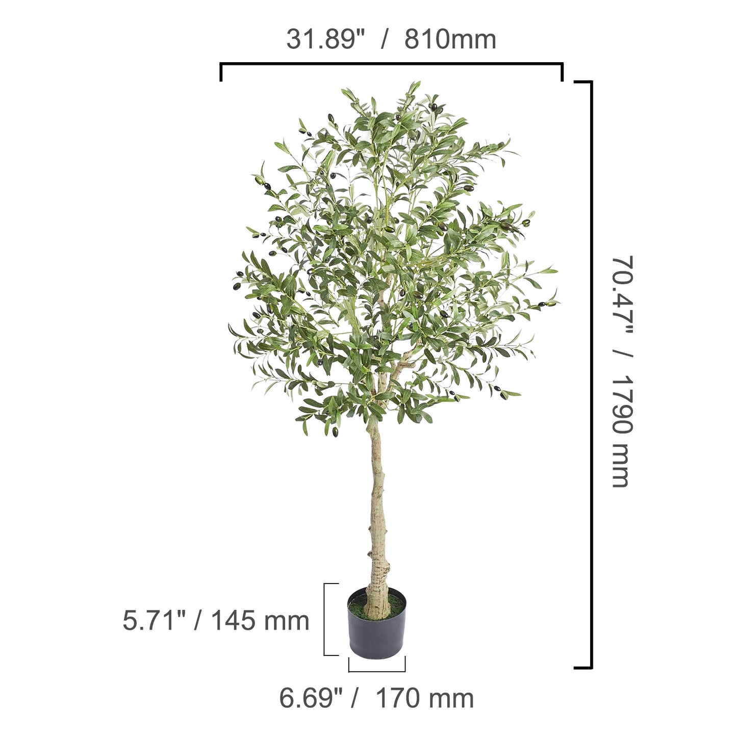 SucceBuy Artificial Olive Tree Faux Plant Home Decor