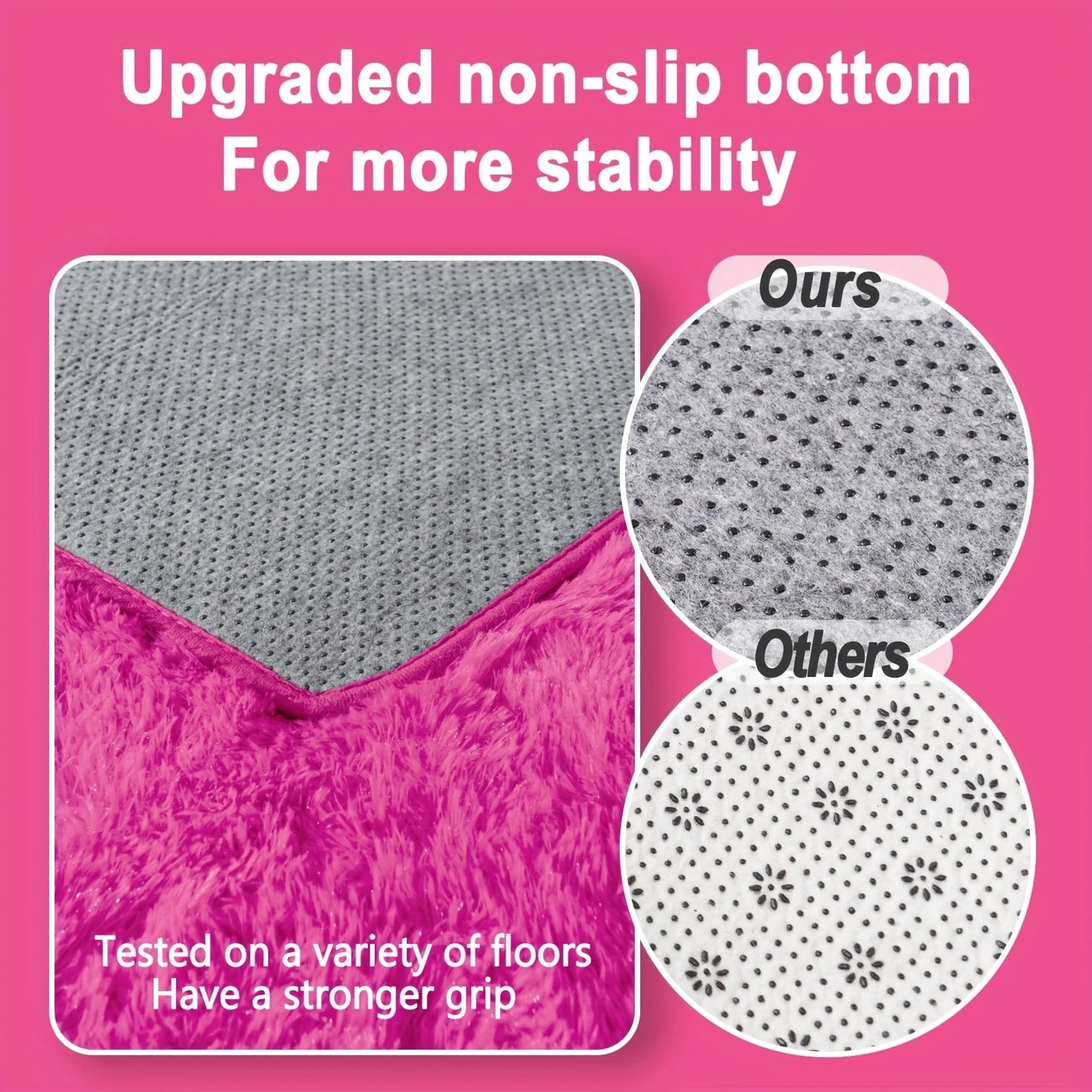 Non Slip Shag Rug For Living Room Nursery Plush Stickers