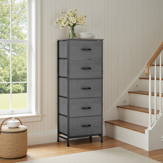 JHK Five Fabric Drawers Cabinet For Living Room Storage