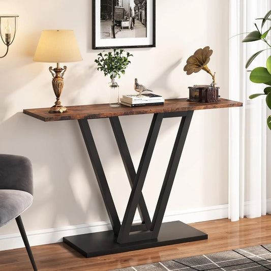 Little Tree Console Table Industrial Hallway Entryway Sofa Table