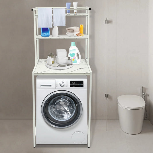 Over Washer Dryer Storage Shelf 3-Tier Organizer Rack for Towels