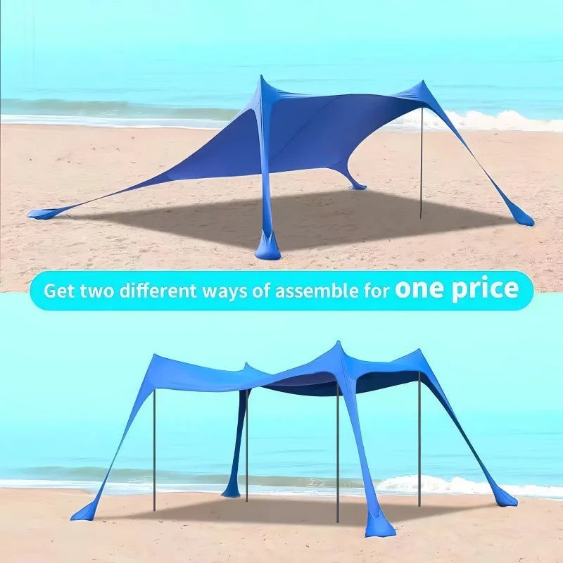 Family Beach Tent UV Protection Canopy for Outdoor Camping