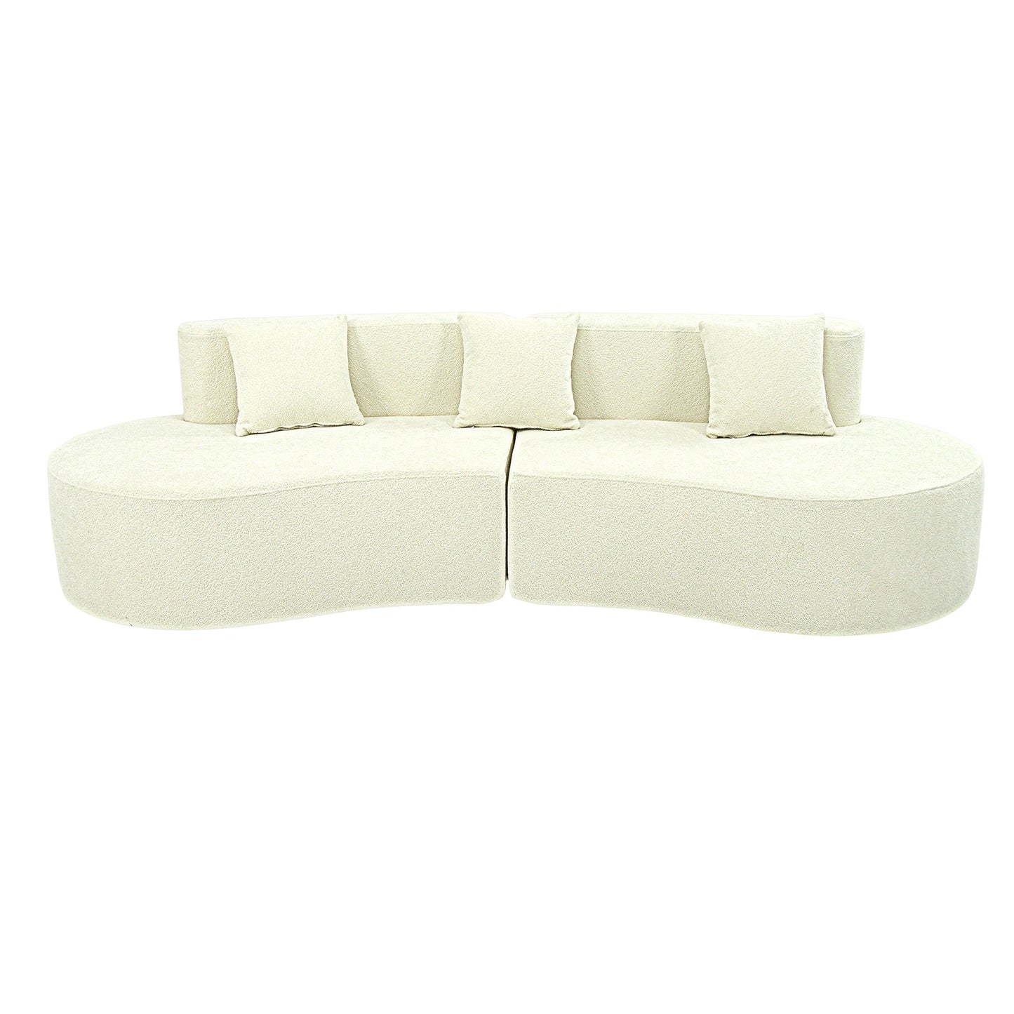 Curved Half Moon Modular Sectional Sofa Living Room