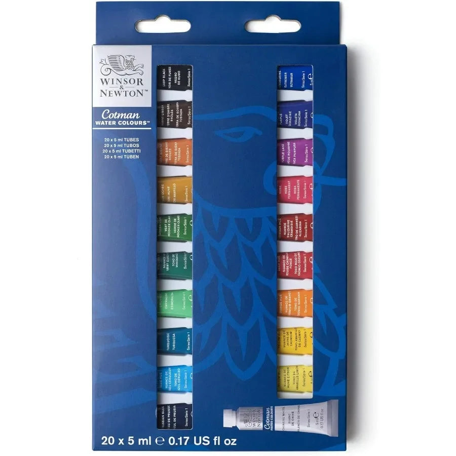Watercolor Paint Set 20 Tubes for Beginners and Artists