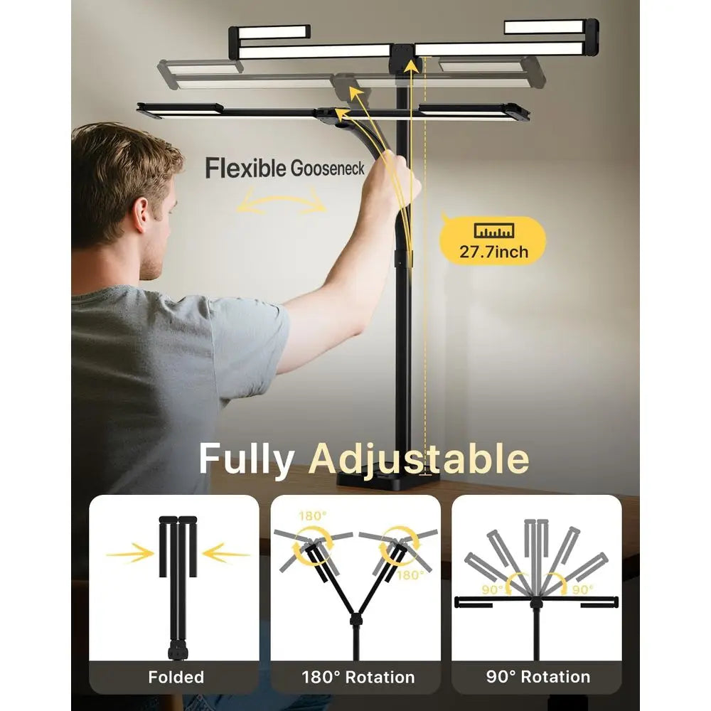 LED Desk Lamp With Four Segment Bar And Wireless Remote