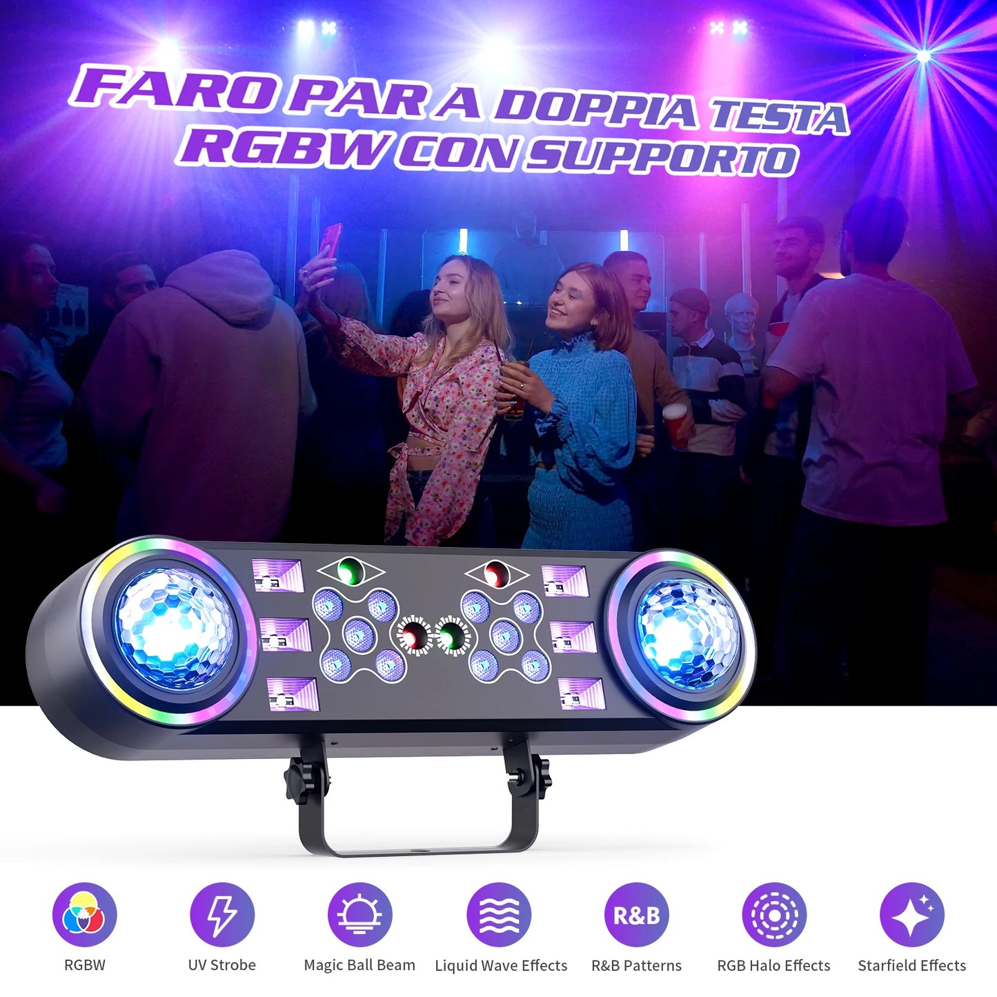 Somspot 7in1 RGBW LED Light Stand Kit With Bag Remote