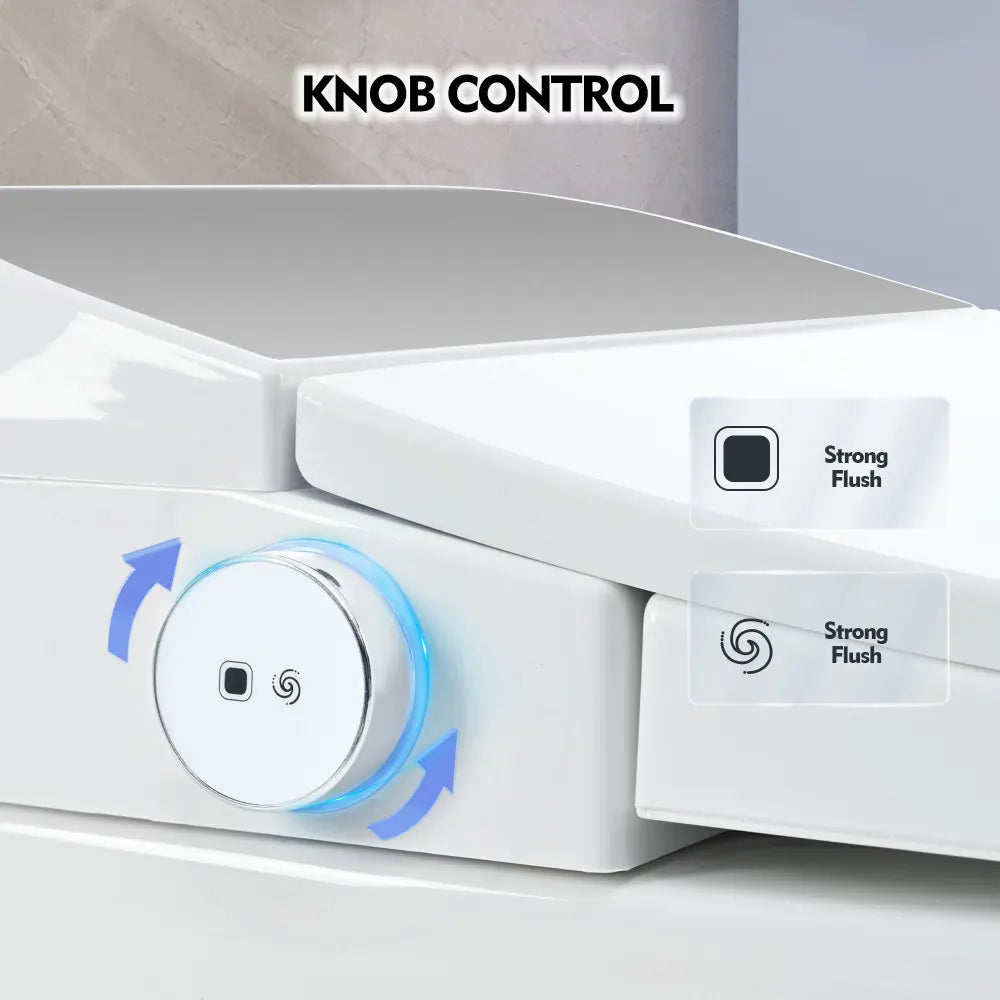 Heated Seat Smart Toilet One Piece Automatic Flush Foot Sensor