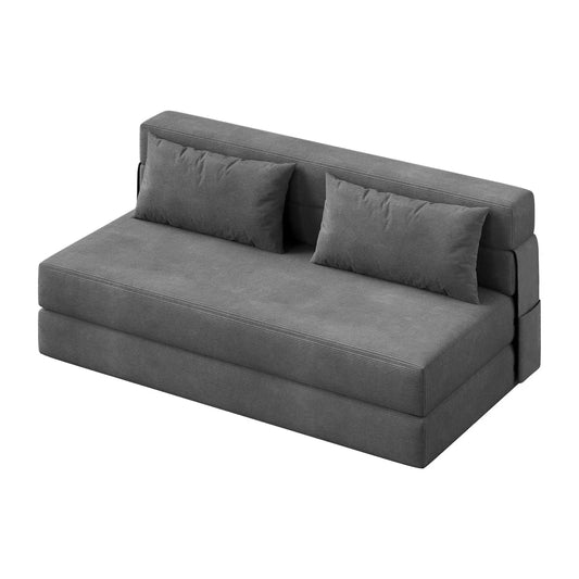 HobbyLane 4 In 1 Folding Sofa Bed Corduroy Loveseat With Pillow