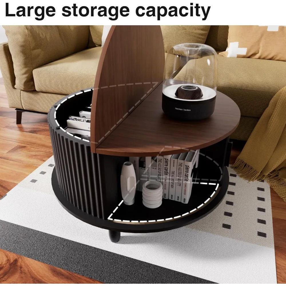 Lift Top Coffee Table With Storage Farmhouse Wood Rustic Living Room