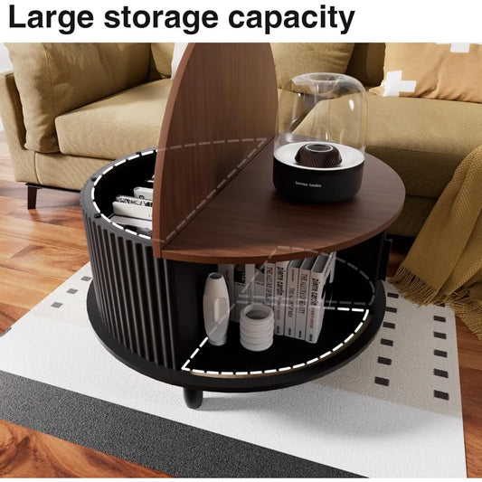 Lift Top Coffee Table With Storage Farmhouse Wood Rustic Living Room