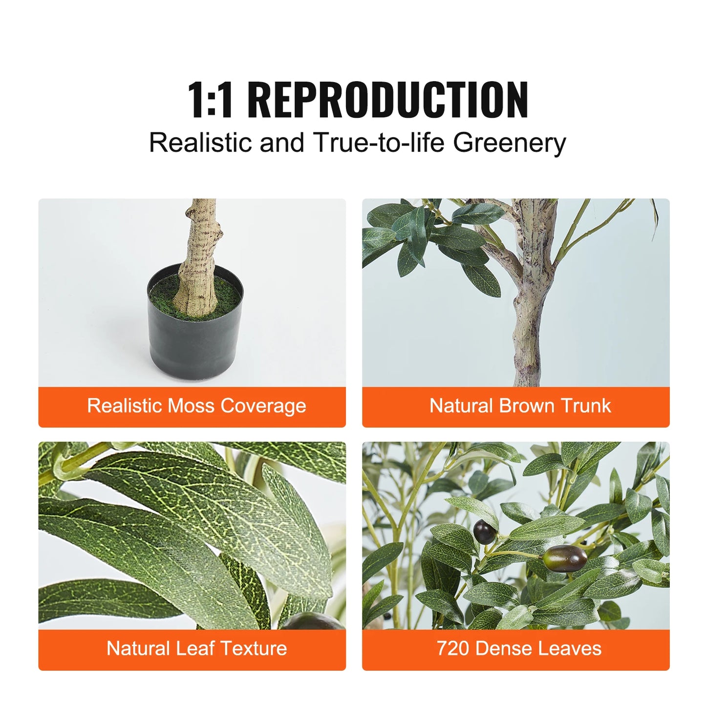 SucceBuy Artificial Olive Tree Faux Plant Home Decor