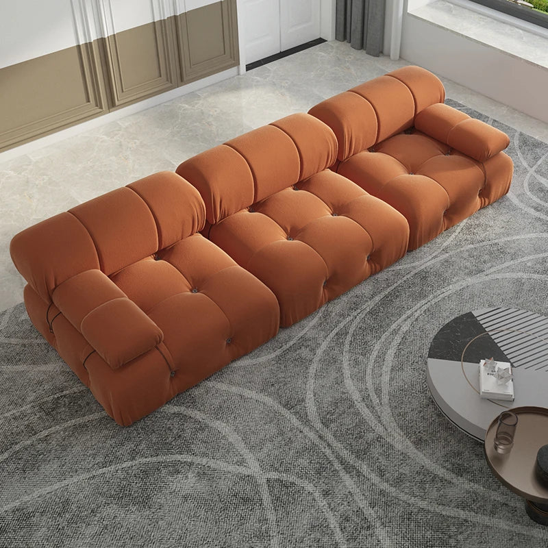Sdorens Minimalist Modular Velvet Sectional Sofa Set For Living Room