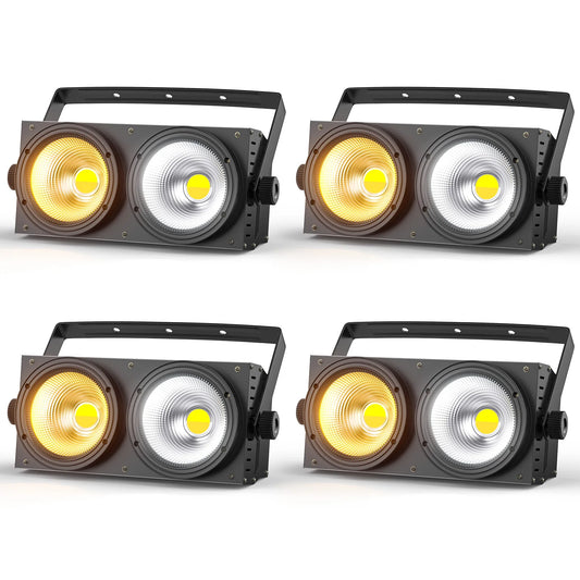 U'King 4 Pieces 200W COB Par Light DMX Stage Lighting