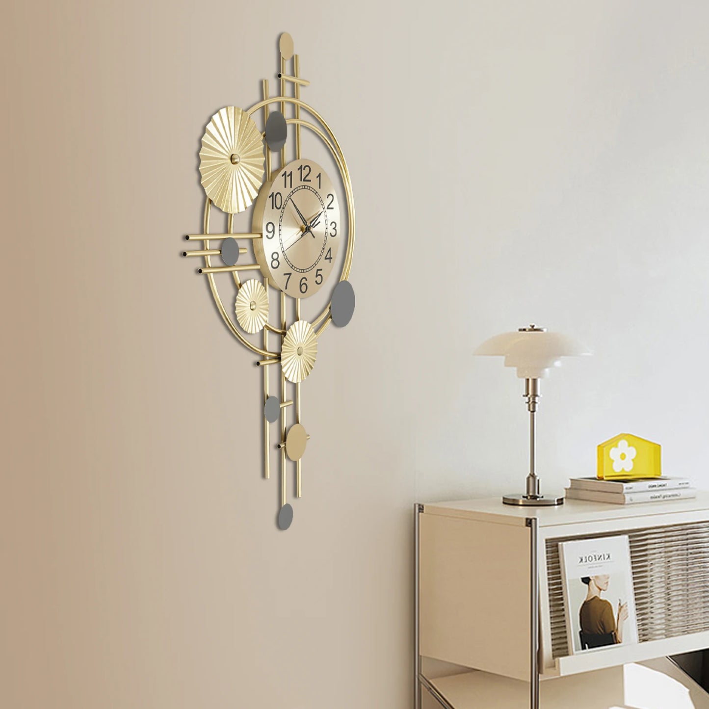 Modern Decorative Wall Clock Silent Non Ticking For Indoor Decor