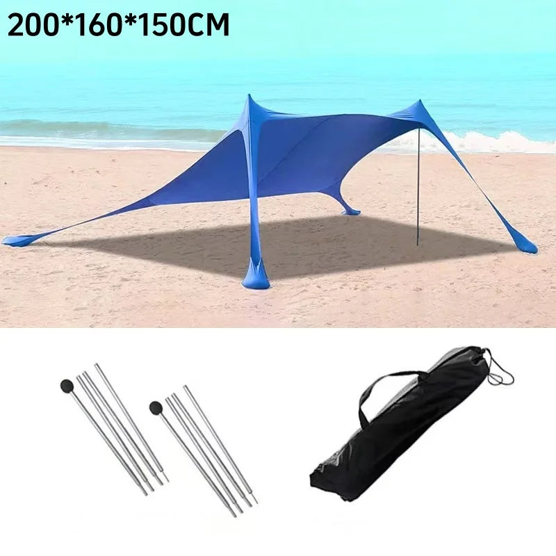 Family Beach Tent UV Protection Canopy for Outdoor Camping