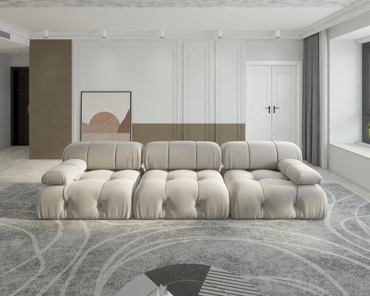 Sdorens Minimalist Modular Velvet Sectional Sofa Set For Living Room