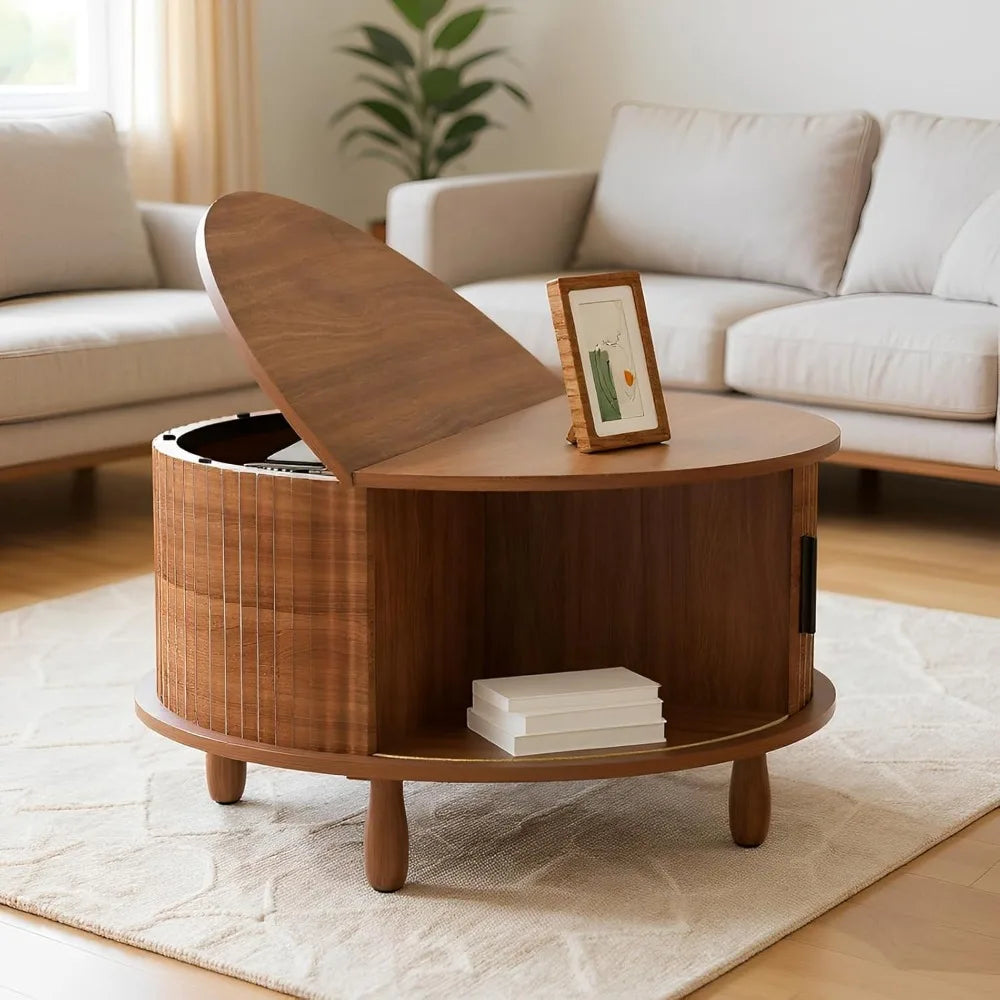 Lift Top Coffee Table With Storage Farmhouse Wood Rustic Living Room