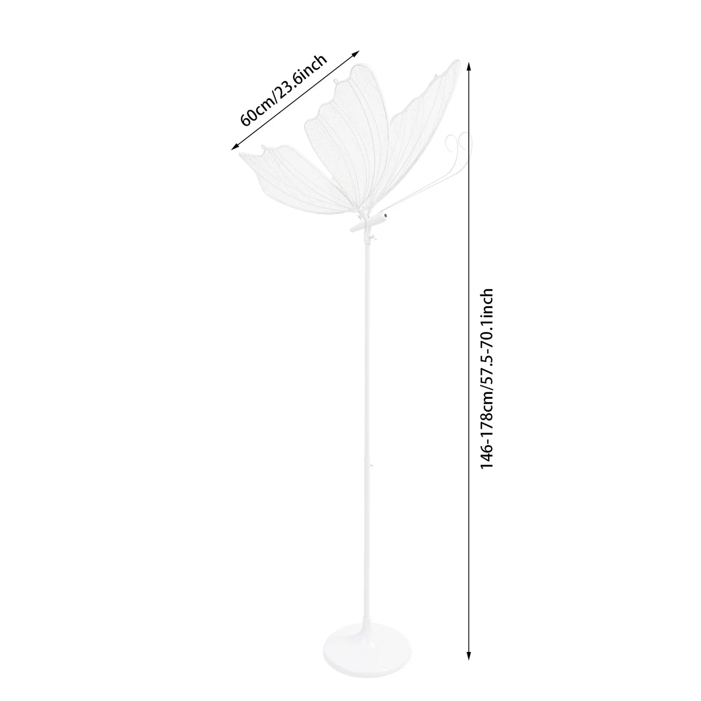 Romantic Butterfly Floor Lamp Set Of 2 48W LED Decoration Lights
