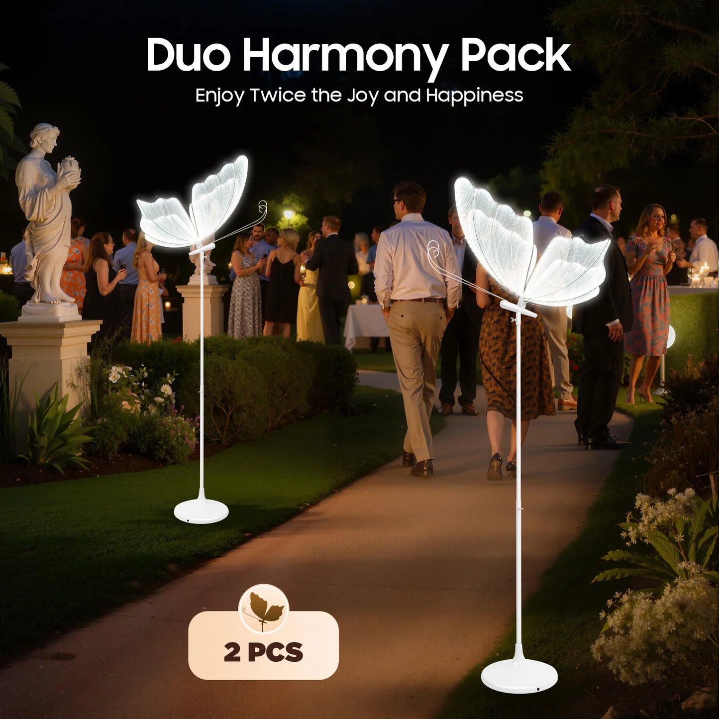 Wedding Butterfly LED Floor Lamp With Adjustable Height 48W 110V