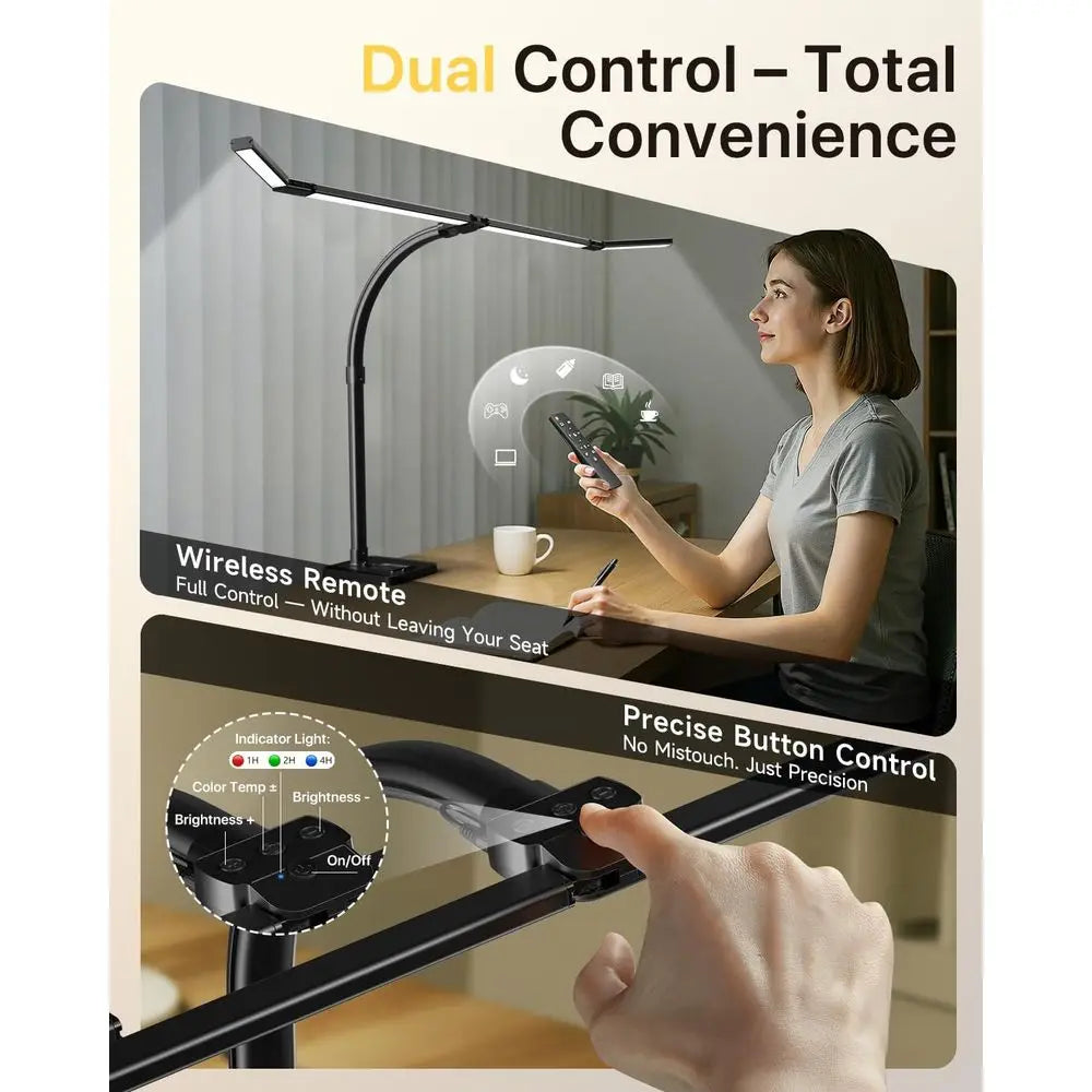 LED Desk Lamp With Four Segment Bar And Wireless Remote
