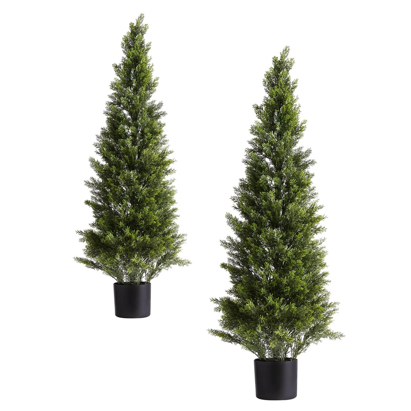 SucceBuy Artificial Topiary Cedar Trees Two Pack For Home Decor
