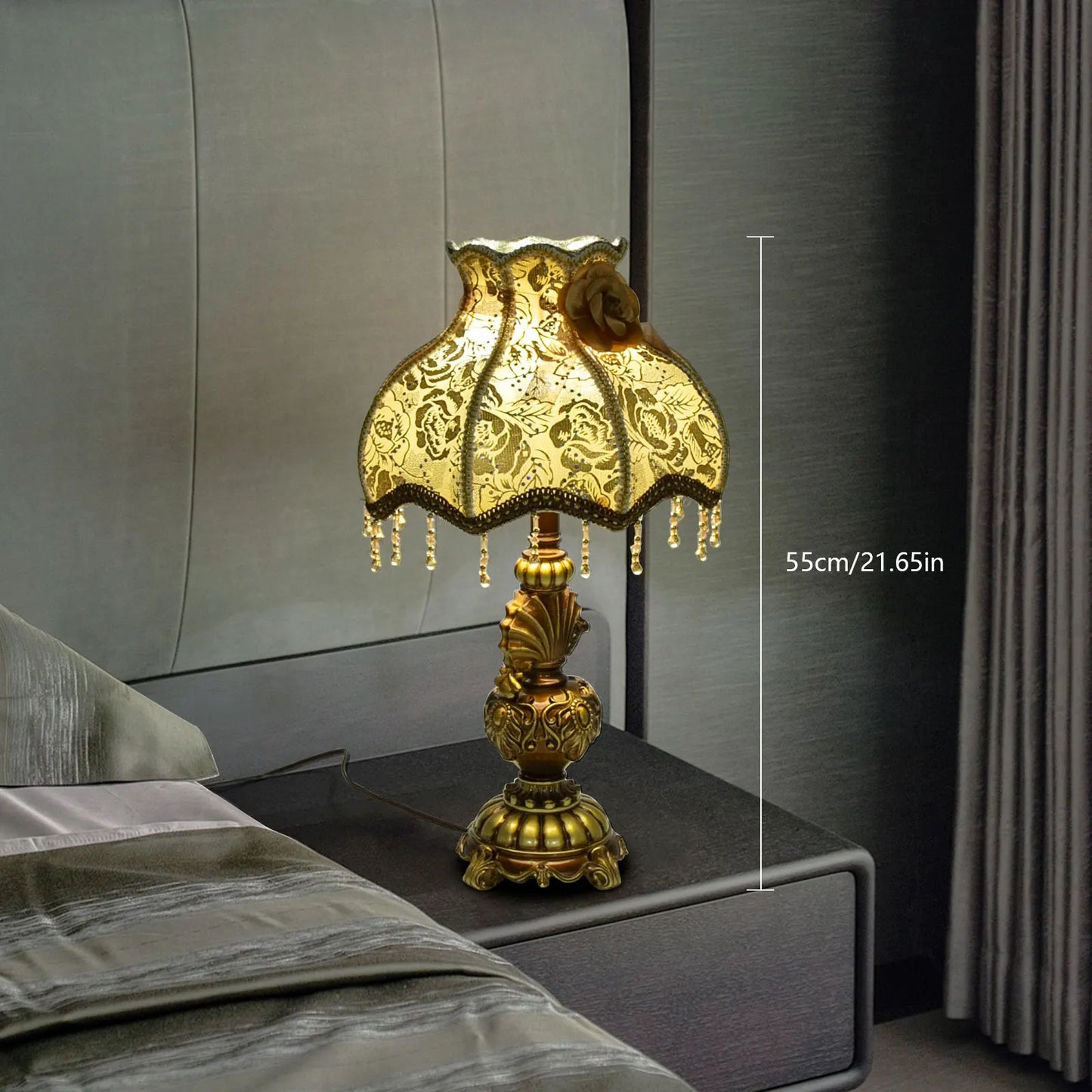 Bymaocar European Table Lamp 100 To 260V Bedside Desk Light